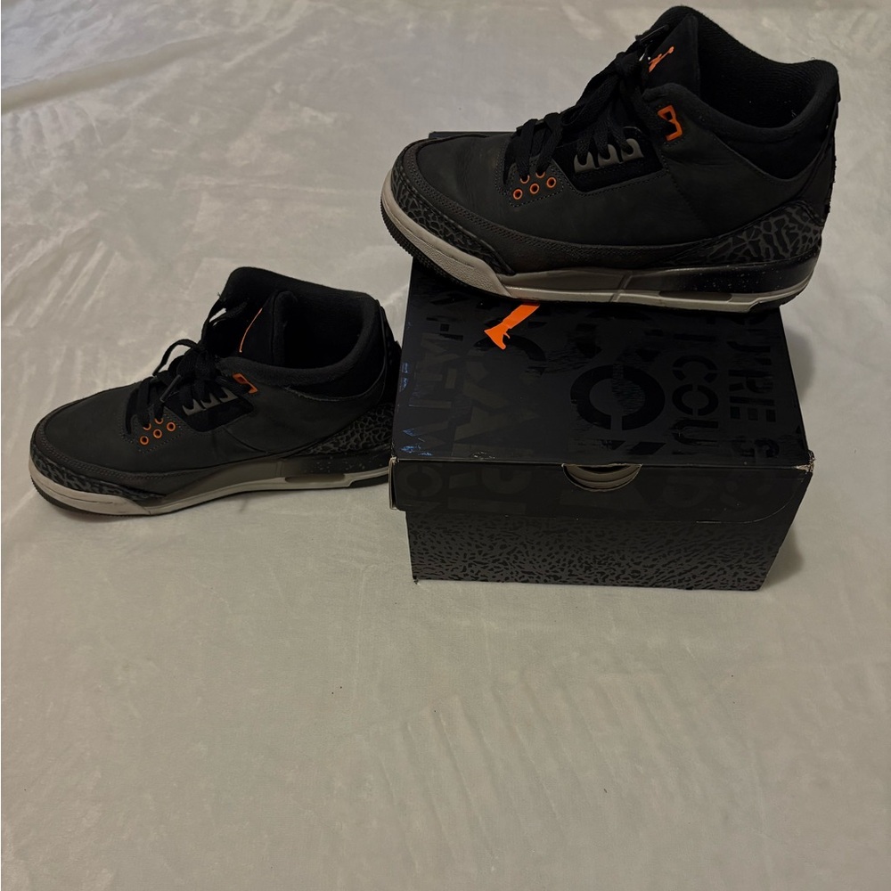 Black and orange air Jordan’s